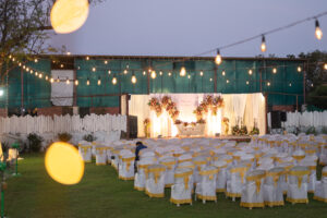 Warm White Outdoor Reception